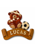 Bear with Football  Plaque